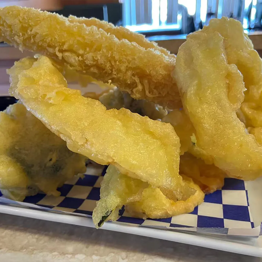 Tempura dish at Kirin Ramen Sushi and Asian Cuisine, a Yukon Asian restaurant offering ramen, sushi, and diverse Asian cuisine.